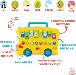 Animal Sounds Bus para bebés <span class=keywords><strong>de</strong></span> <span class=keywords><strong>6</strong></span> meses y más con luces, música, números, control <span class=keywords><strong>de</strong></span> volumen-Juguetes musicales educativos para bebés - Product Image 3