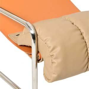<span class=keywords><strong>Fauteuil</strong></span> inclinable moderne minimaliste en acier inoxydable et <span class=keywords><strong>cuir</strong></span>, confortable, pour salon - Product Image 6