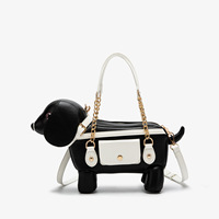 Nouveautés Tendance Sac à Bandoulière Femme Personnalisé Unique Créatif Mignon Chien Cartoon 3D Sac à Main Mode