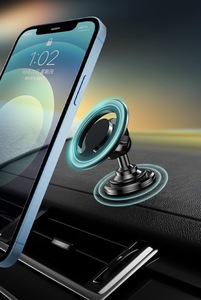 Supporto magnetico per telefono 2024 D19 con gancio in metallo 360 rotazione regolabile per auto porta presa d'aria supporto per auto - Product Image 4