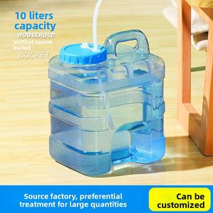 Seau de stockage d'eau de 10 L en PC de qualité alimentaire, durable, écologique, imperméable, avec robinet, bouteille d'eau pure pour le <span class=keywords><strong>camping</strong></span> - Product Image 2