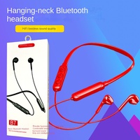 Casque sportif filaire en silicone à porter autour du cou, écouteurs Bluetooth ronds à porter autour du cou, son stéréo HiFi, écouteurs Bluetooth à porter autour du cou