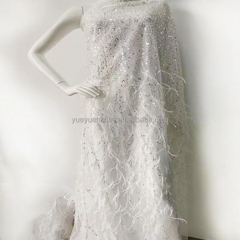 Özel son elbise kumaş dantel afrika payet kumaş dantel nakış dantel kumaş ile kadınlar için elbise düğün konfeksiyon