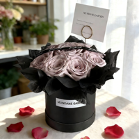 Boîte Cadeau YZ de Haute Qualité en Carton Rigide Recyclable avec Laminage Mat pour Bouquet de Fleurs Fraîches – Arrangement Floral Durable