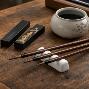 Pinceau professionnel <span class=keywords><strong>en</strong></span> poils de belette pour la peinture chinoise Gongbi, idéal pour les contours de fleurs et de figures, pinceaux d'artiste pour <span class=keywords><strong>aquarelle</strong></span> - Product Image 3
