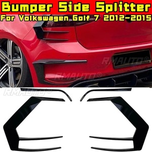 Para Volkswagen Golf 7 2012-2015 Accesorios Exteriores Divisor Lateral de Parachoques Alerón de Cuchilla de Viento Tuning Alerón de Aire Kit de Carrocería Inferior - Product Image 2