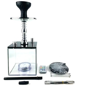 Bán Buôn Tùy Chỉnh Chất Lượng Cao Quảng Trường Với Các Xử Lý Trong Suốt <span class=keywords><strong>Acrylic</strong></span> Hookah Hộp - Product Image 3