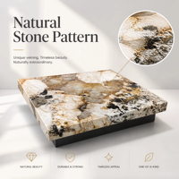 Prix de la table basse en quartzite Patagonia |   Tables carrées en pierre naturelle de luxe moderne pour la décoration de villas, hôtels, salons, meubles