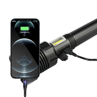 Lampes de poche LED XHP90, lampes de poche tactiques à zoom télescopique alimentées par LED, rechargeables par USB, LED de type 1101, lampe de poche plus