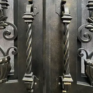 Ana kapı fiyatı için fabrika özel demir kapılar ızgara kapısı ferforje Modern ekran giriş kapıları