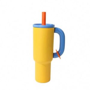 Botella de vacío de acero inoxidable a prueba de fugas, 40OZ, para exteriores, 20Oz, deportes para niños, vaso a prueba de fugas, taza aislada de 14 OZ con asa superior - Product Image 6