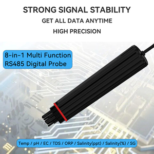 RS485โพรบน้ำหลายพารามิเตอร์8 in 1 | PH/ EC/TDS/orp/ ความเค็ม (%, PPT) /sg/temp สำหรับการเพาะเลี้ยงสัตว์น้ำสระว่ายน้ำและการบำบัดน้ำ (OEM) - Product Image 1