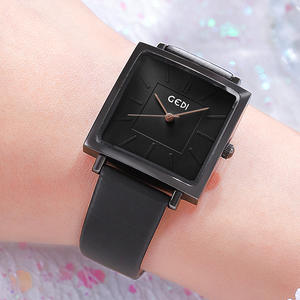 Usine personnalisée étui en cuir de qualité supérieure cadran carré mouvement japonais montre à quartz d'affaires pour femmes - Product Image 6