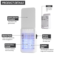 Purple Light Bug Zappers Attrape-insectes domestiques sans produits chimiques pour moustiques