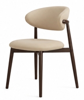 Ensemble de table et chaises de salle à manger nordique de luxe, finition grain de bois, structure métallique, mobilier de restaurant haut de gamme, confortable et durable