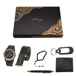 Men's Watch Gift Set 7Pcs Bracelet Watch <b>Wallet</b> Sunglasses Corporate Set Gift with Box - Product Image 3