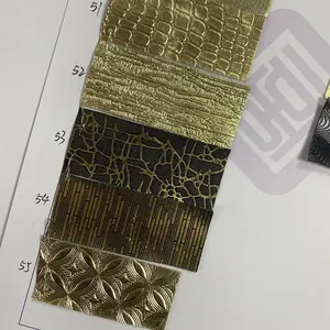 보석 상자 테이블 피복 덮개 연약한 손 감각을 위한 1.4M 폭 0.3-0.4mm 간격 금속 황금은 색깔 PVC rexine