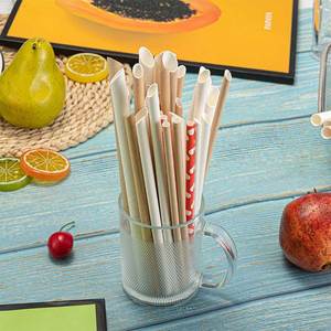Pajitas desechables de papel para bebidas de leche con perlas, 12 mm de diámetro, pajitas desechables de plástico para bebidas de té de burbujas, empaquetadas en papel para leche. - Product Image 3