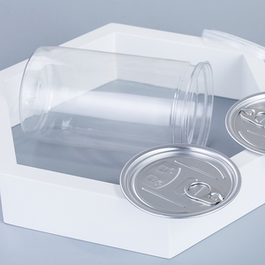 Pot en plastique transparent de qualité alimentaire avec couvercle facile à ouvrir pour l'emballage de sucre, de bonbons et de biscuits, sans BPA - Product Image 5