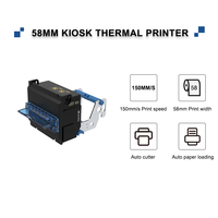 Imprimante thermique de tickets horizontale/verticale Cashino KP-247 58 mm pour kiosque en libre-service avec coupe automatique et interface USB en stock