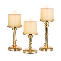 Support de bougie classique en métal style pilier, support de pilier romain vintage en fer, centre de table de mariage, ornement de décoration d'intérieur