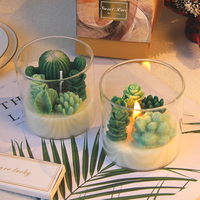 Vente chaude Nouvelle Arrivée Bougies Arômes Verre De Cire D'abeille Succulente En Pot De Cire De Soja Pot De Verre Bougies Parfumées