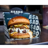 Kraftpapier Voedselbak Wegwerp Kraft Papier Lade Biologisch Afbreekbare Pla Coating Fast Food Papier Lade