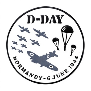 D-Day Royal Air Force <b>Wall</b> Sign Cast Iron Easy Mounted Metal RAF Royal Signs Custom Airplane & Parashoot Designing Latest Sign - Product Image 1