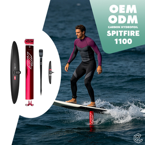 ชุดวิงฟอยล์คาร์บอนไฮโดรฟอยล์ Spitfire 1100 สีแดง เสาอลูมิเนียม ยกสูง ควบคุมง่าย เหมาะสำหรับนักเล่นไซส์ใหญ่ สำหรับเล่นเซิร์ฟฟอยล์ - Product Image 5