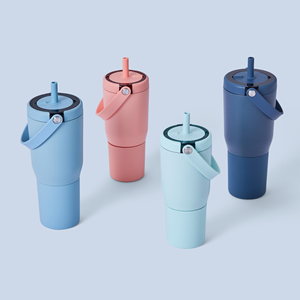 Vaso Térmico Creativo de Acero Inoxidable, Ecológico y Moderno, con Tapa y Pajita Abatible, Personalizable, para Agua Fría - Product Image 4