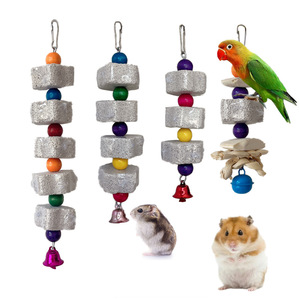 Juguete de mordedura de cuerda Molar de roca volcánica Natural para mascotas, loro, hámster, conejillo de indias, Chinchilla, conejo, suministros para pájaros, producto - Product Image 1