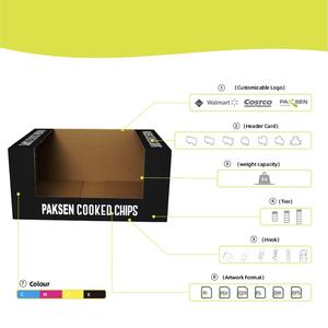 Boîtes <span class=keywords><strong>de</strong></span> présentation quart <span class=keywords><strong>de</strong></span> carton PDQ personnalisées au détail 2mm d'épaisseur support d'empilage <span class=keywords><strong>de</strong></span> palettes efficace UV comptoir sushi <span class=keywords><strong>de</strong></span> supermarché - Product Image 4