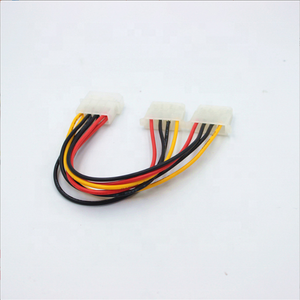 Câble diviseur d'alimentation de <span class=keywords><strong>ventilateur</strong></span> IDE personnalisé 4 broches <span class=keywords><strong>Molex</strong></span> mâle à double 4 broches femelle câble d'alimentation 18awg 16awg fil de cuivre pour ordinateur - Product Image 6