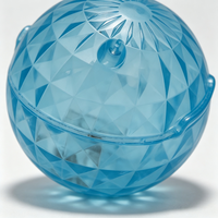 Jouet pour chien en forme de balle à texture diamantée transparente, balle interactive en plastique dur pour animaux de compagnie, jouet d'entraînement durable pour tous les chiens