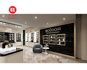 Comptoir de présentation de maquillage avec éclairage LED de luxe, vitrine écologique, centre commercial, boutique de parfums, design de vitrine - Product Image 6