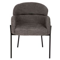 Chaise de salle à manger en gros d'usine Fauteuil vert moderne Chaises de salle à manger rembourrées stables avec pieds en métal noir