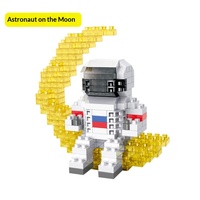 Blocs de construction en sachet, série Navette spatiale, Astronaute, Fusée, Micro-particules en plastique ABS, Jouet DIY