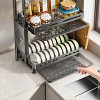Égouttoir à vaisselle pliable en acier inoxydable sans installation pour cuisine