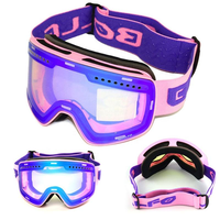 Masque de ski à lentille magnétique anti-buée UV400, compatible casque sans monture, équipement de sport pour la neige