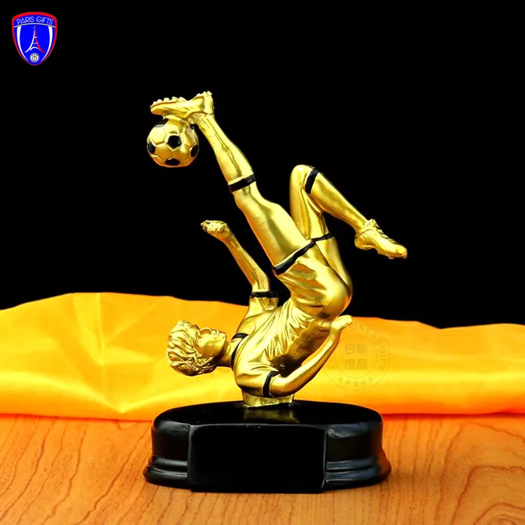 7 pollici # PBG1224 placcato Oro di calcio awards scarpa trophy per la champions migliore golie allenatore