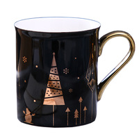 Tasses à café en céramique minimalistes de luxe personnalisées, de la meilleure qualité, fabriquées au Fujian, pour Noël