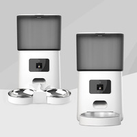 Distributeur de nourriture intelligent pour chats 6L avec caméra, contrôle à distance via application WiFi 5G, surveillance vidéo 1080P, alimentation programmée pour chats et petits chiens
