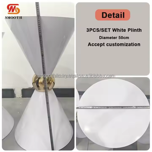 Support à gâteau rond en métal pour décoration de fête d'anniversaire en gros, piédestal - Product Image 3