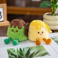 Porte-clés en peluche volcan de dessin animé, breloque de sac à thème nature, pendentif volcan mignon en peluche, jouet à presser en peluche