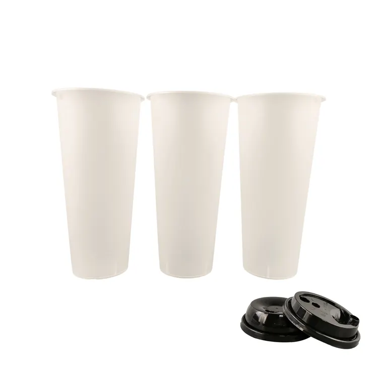 Süt çay tek kullanımlık plastik süt plastik bardak için yeni ürün özelleştirme çay bardağı