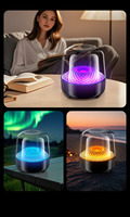 Haut-parleurs de bureau portables multifonctions V5.2 avec audio bidirectionnel sans fil, éclairage LED, radio et lecteur de musique pour usage domestique 3-5