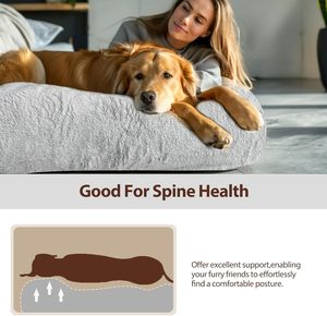 Cama para Perros y Humanos de Espuma Refrigerante de Felpa Hecha a Mano, Moderna, de Lujo, Extra Grande, con Funda Extraíble, Suave, Resistente, para Interiores y Exteriores, para Mascotas y Niños - Product Image 4