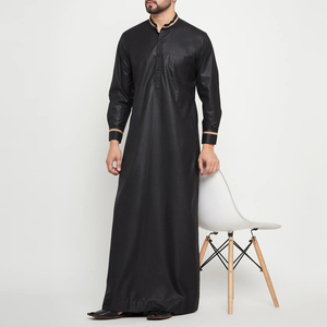 Elegante, Cómodo y Transpirable Thobe Islámico Tradicional de Alta Calidad para Hombre, Informal, Largo hasta el Suelo, Manga Larga, Color Sólido - Product Image 6