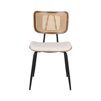 Chaises de salle à manger de style européen américain pour la maison Tabourets de bar en bois de rotin personnalisables pour l'école en plein air Salon Caractéristiques portables