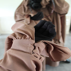 कस्टम प्लस आकार निदा अबाया, रफ़ल आस्तीन और जेब थोक सामान के साथ महिलाओं मुस्लिम पोशाक रामदान अबाया - Product Image 3